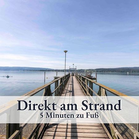 Große moderne Ferienwohnung in bester Bodenseelage l 1 Minute zum Bodensee l 2 Zimmer l Vollausgestattete Küche l Sonnenbalkon l WLAN l Willkommen im Apartment Güttingen Radolfzell am Bodensee Exterior foto